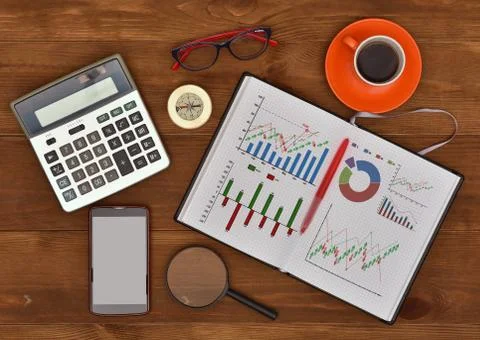 Stock exchange statistics Foto stock