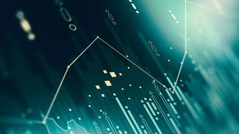 Stock exchange trading chart showing financial data trends and patterns in Stock Illustration