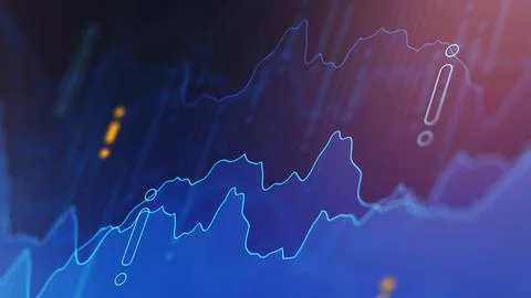 Stock exchange trading chart shows data trends and market movements clearly Stock Illustration