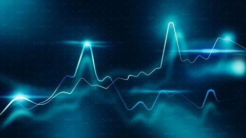 Stock exchange trading chart shows data trends in financial markets Stock Illustration