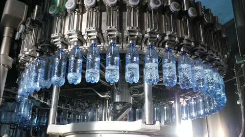 Stock footage bottling plant bottled water Stock Footage