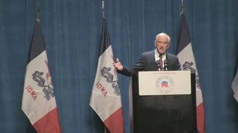 Stock Footage - Congressman Ron Paul on cuts in the Government Stock Footage