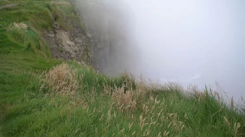 Stock Footage Ireland Mountain Mist Eco Tourism Rock Cliffs Travel Stock Footage