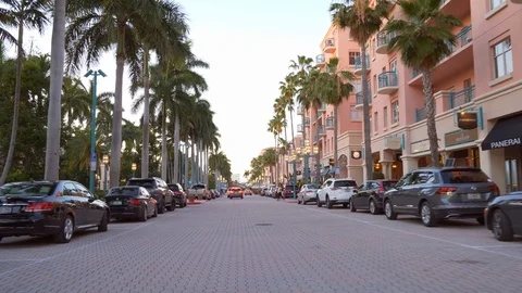 Stock footage Mizner Park Boca shot with gimbal stabilized gh5s Stock Footage