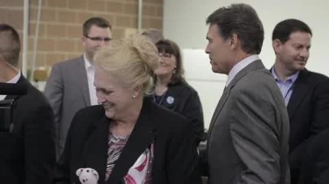 Stock Footage - Rick Perry - Greeting voters at event - w/ older voters Stock Footage