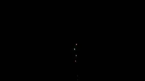Stock Footage - Small bursts of colorful fireworks - With audio Stock Footage