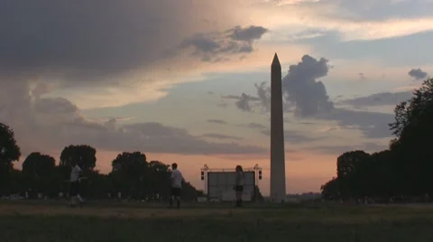 Stock Footage - Washington Mall - Field Hockey Palyers 2 - Beautiful Stock Footage