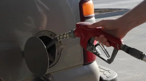 Stock Footge- Man putting gasoline\fuel in truck Stock Footage