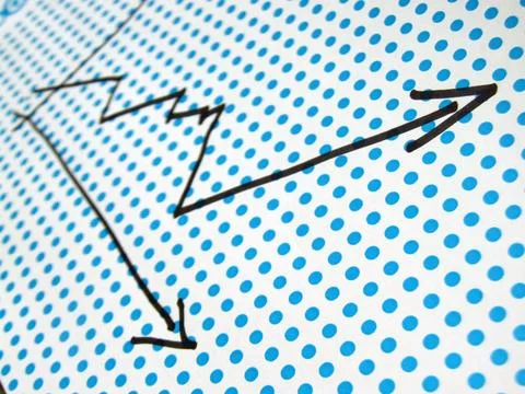 Stock graph drawing graph drawing on dotted background ,model released, Sy... 스톡 사진