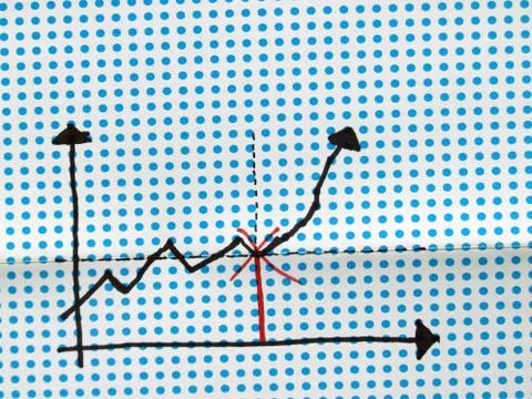 Stock graph drawing 스톡 사진