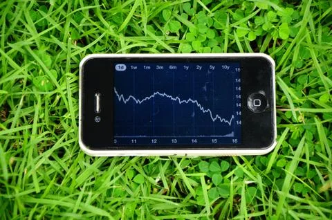 Stock graph mobile Stock Photos