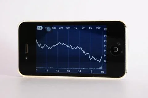 Stock graph mobile Stock Photos