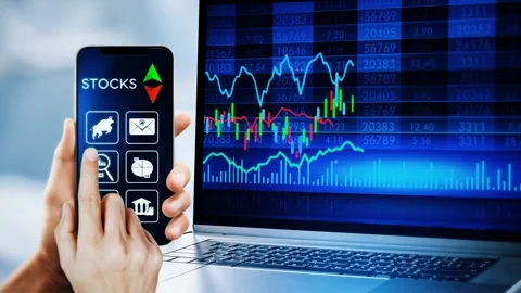 Stock Graph Screen Display Stock Footage 155866425