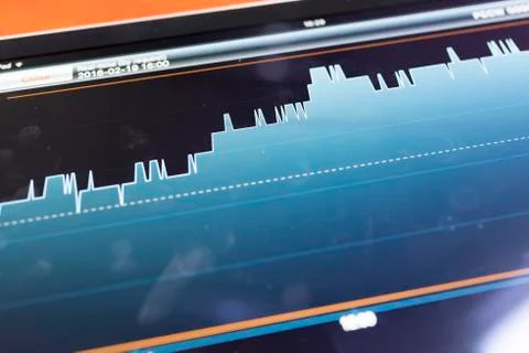 Stock graph with tablet Stock Photos