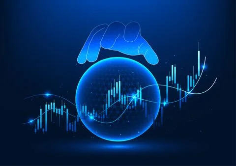 Stock graph technology that shows the value of companies on the stock marke.. 스톡 일러스트