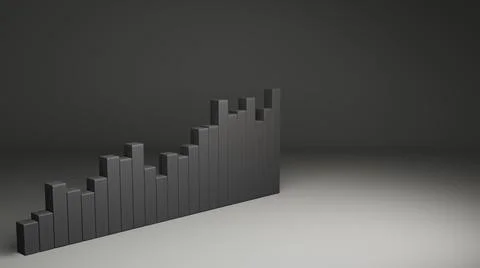Stock growth graph Stock Illustration