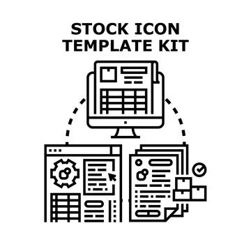 Stock icon template kit concept vector illustration Stock Illustration