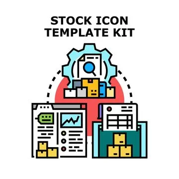 Stock icon template kit concept vector illustration イラスト素材