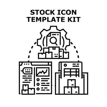 Stock icon template kit concept vector illustration イラスト素材