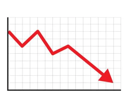 Stock icon on white background. flat style. financial market crash icon for y Illustrazione stock