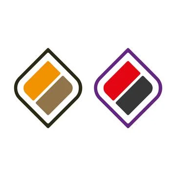 Stock illustration square rectangle logo design simple arrow logo design Free Ve Stock Illustration