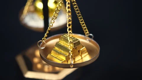 Stock image featuring scales and money Stock Footage 321977505