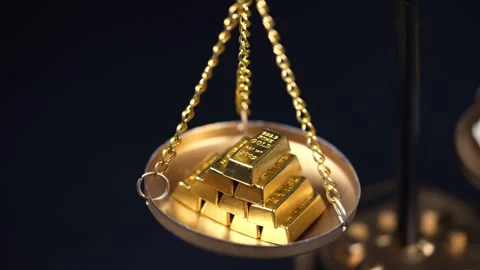 Stock image featuring scales and money Stock Footage 321978235