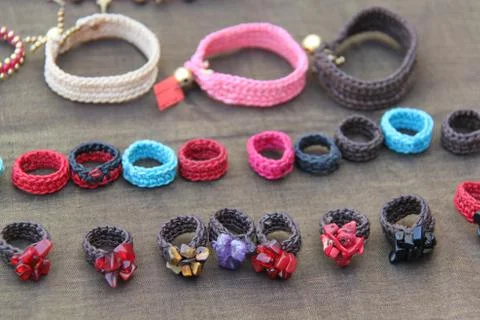 Stock image a knitting ring on background Stock Photos