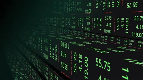 Stock index indicator and Chart2 Stock Footage 153414068