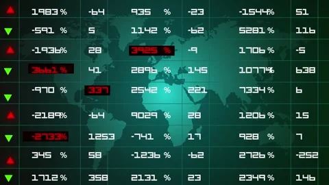Stock market abstract Digital Table of Stock Market Values  growing animation . Stock-Footage 246359788