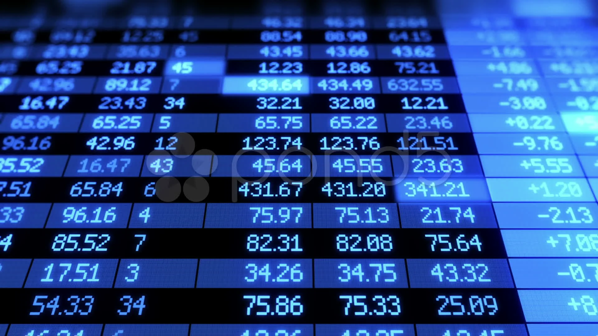 Stock Market board moving. Blue color. L... | Stock Video | Pond5