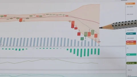 Stock market business data visualization, financial crisis, dramatic decline of Stock Footage 127485584