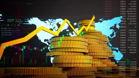 Stock Market Candlestick Chart Pattern Design Background Stockbeeldmateriaal 310609534