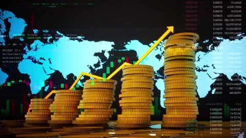 Stock Market Candlestick Chart Pattern Design Background Stockbeeldmateriaal 310609540