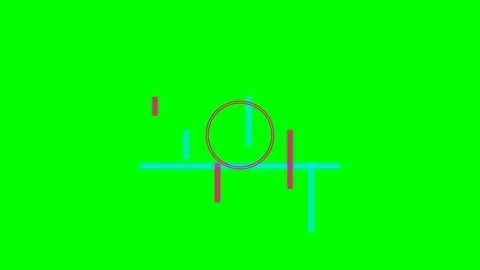 Stock market candlestick pattern analysis chart with a highlighted focus area Stock Footage 340901776
