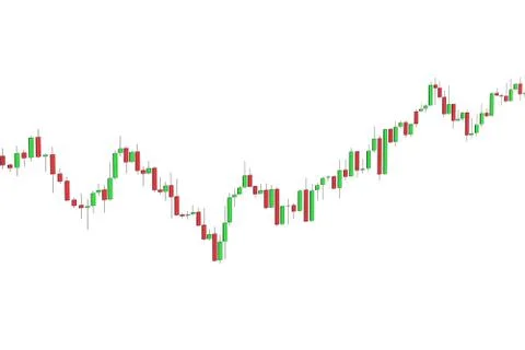 Stock market chart 3D rendering isolated on white background Stock Illustration