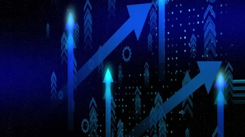 Stock market chart hologram data diagram animation Video stock 327176853