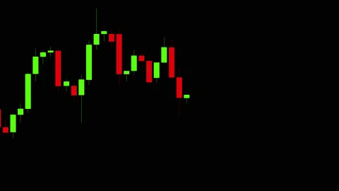 Stock market charts on black background | Stock Video | Pond5