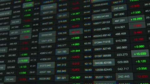 Stock Market Data Analysis: A Detailed Look at Financial Indicators and Metrics Stock Footage 339309065