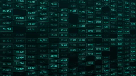 Stock Market Data Analysis, Global Business Data Chart Background Stock Footage 336039043