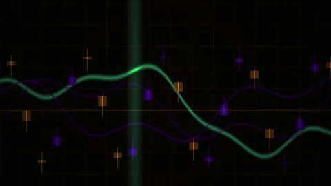 Stock market data analysis graph display. Stock Footage 340041463