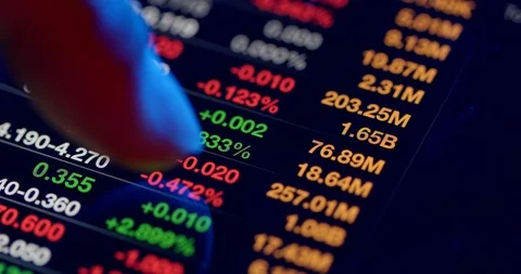 Stock market data analysis on tablet computer Stock Footage 88642000