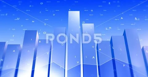 Stock Market Data Background With Letters And Bar Charts: Royalty Free ...