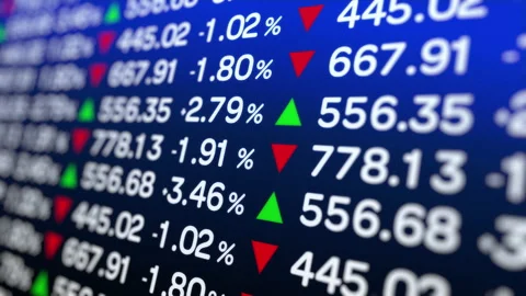 Stock Market Data Board 2 Stock Footage 167360293
