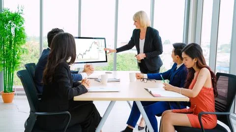 Stock market data chart analysis by ingenious computer software Stock Photos