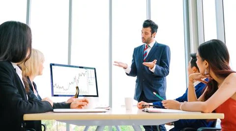 Stock market data chart analysis by ingenious computer software Stock Photos