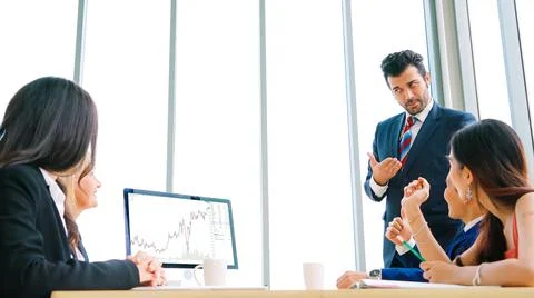 Stock market data chart analysis by ingenious computer software Stock Photos