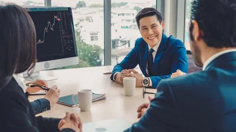 Stock market data chart analysis by ingenious computer software Stock Photos