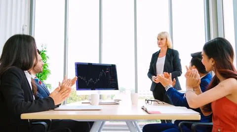 Stock market data chart analysis by ingenious computer software Stock Photos