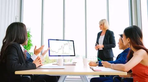 Stock market data chart analysis by ingenious computer software Stock Photos